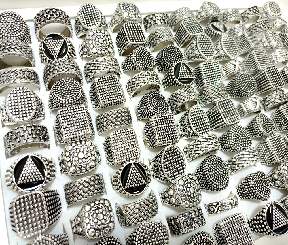 Wholesale 30pcs Mix Punk Alloy Fashion Jewelry Rings