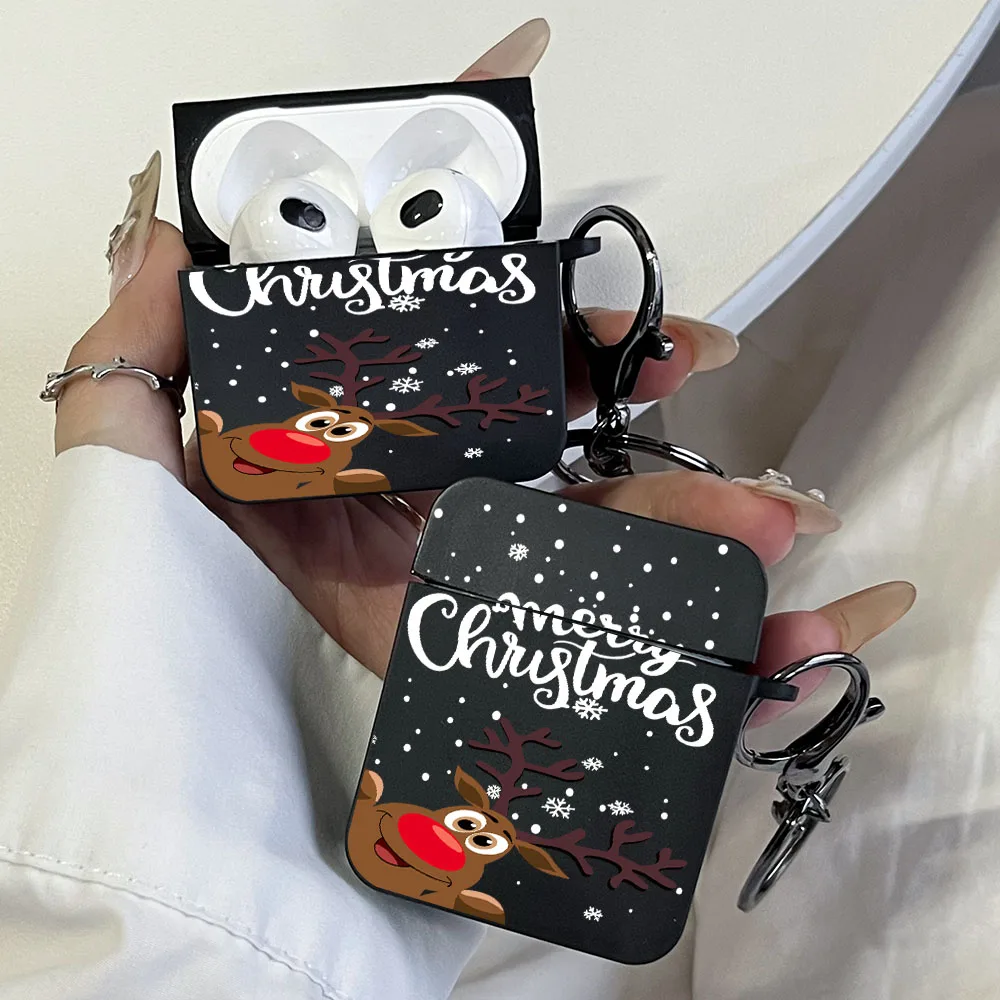 Red Reindeer Shockproof Headphone Case for AirPods