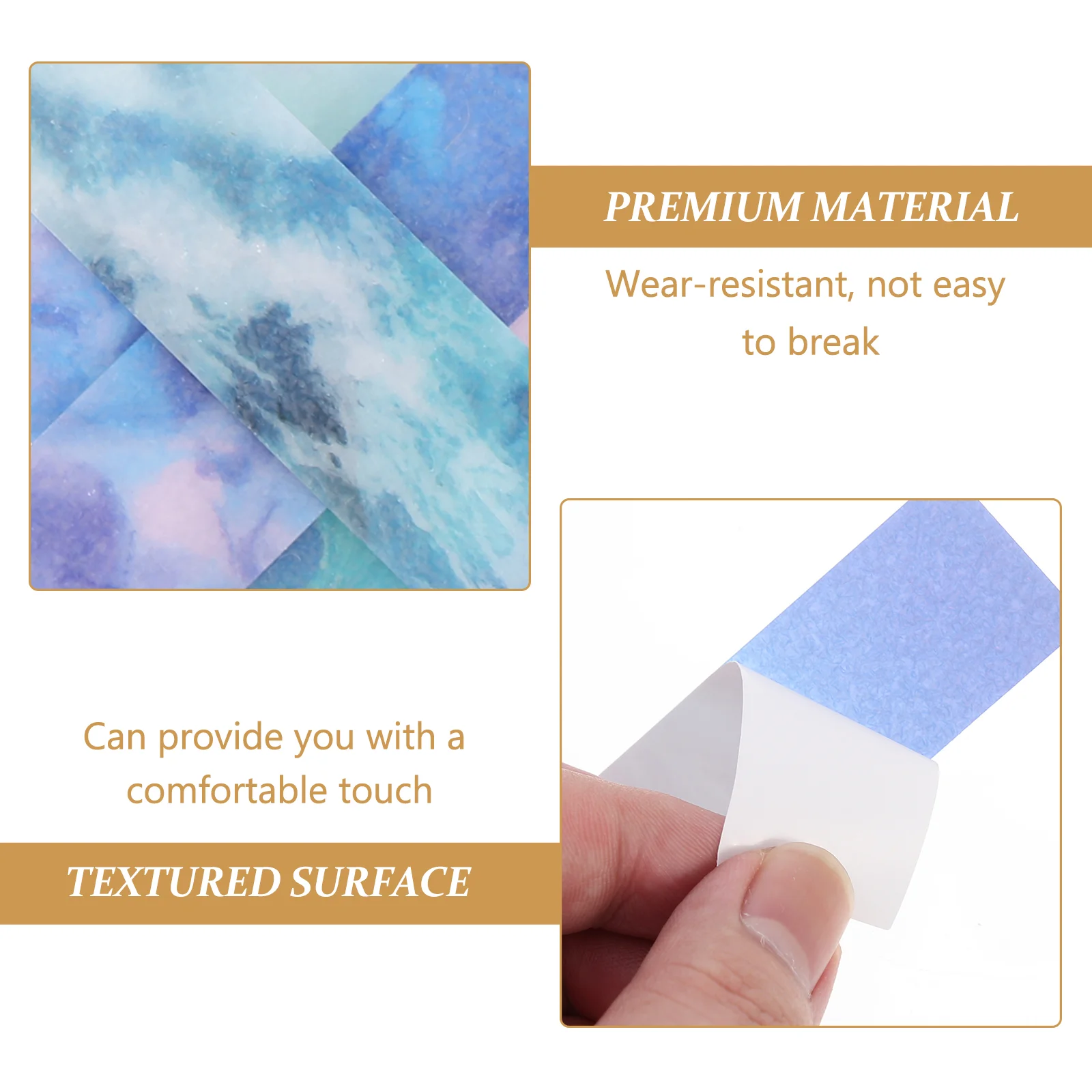 10 Pcs Stress Relief Sensory Stickers Calm Decals Phone Back Decor Diy Colorful Paper Strip Anxiety Reducing Tool Writing 6
