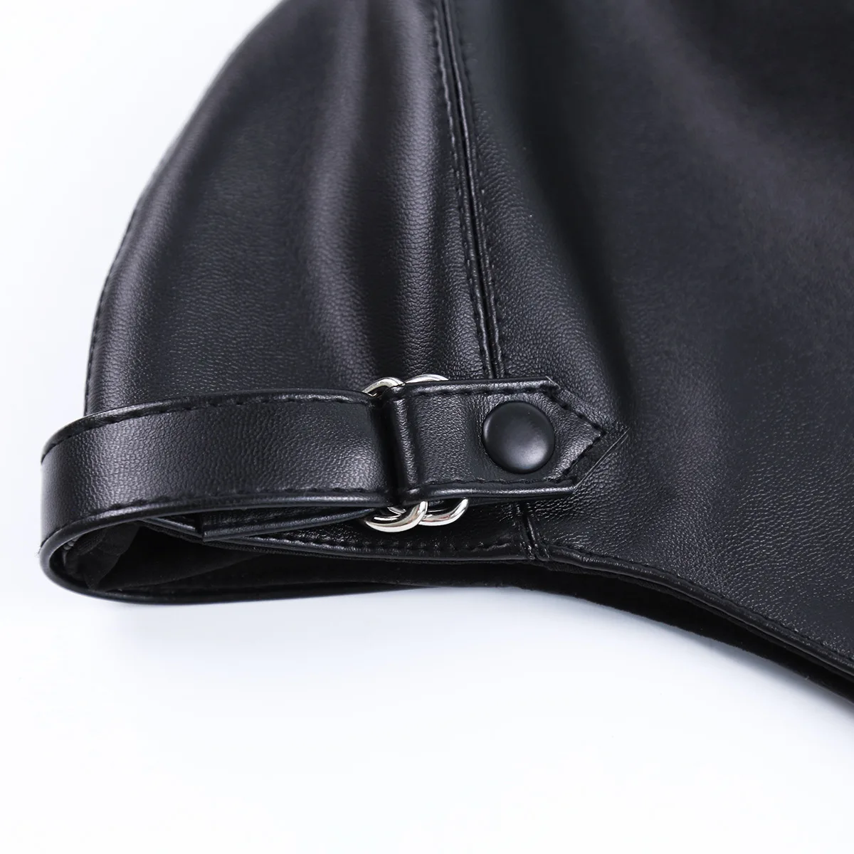 PU Kopfbedeckung DJ Performance Requisiten Dekorative Hutmaske Geeignet für Halloween Party Bühnenkostüm Cosplay Requisiten – Detail 12