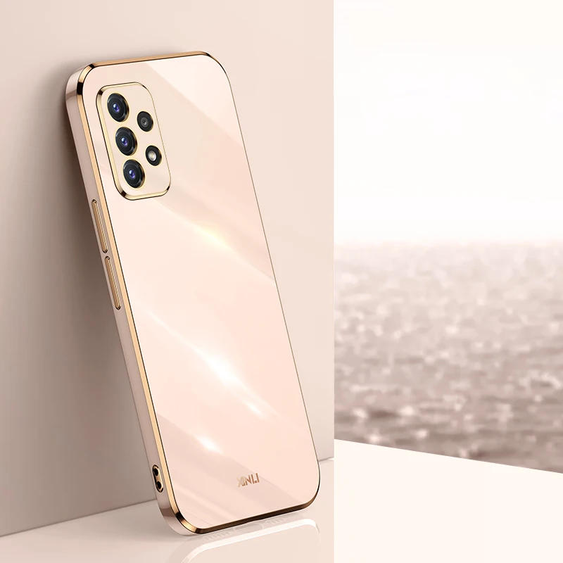 Luxury Silicone Back Cover with Plating Frame Design