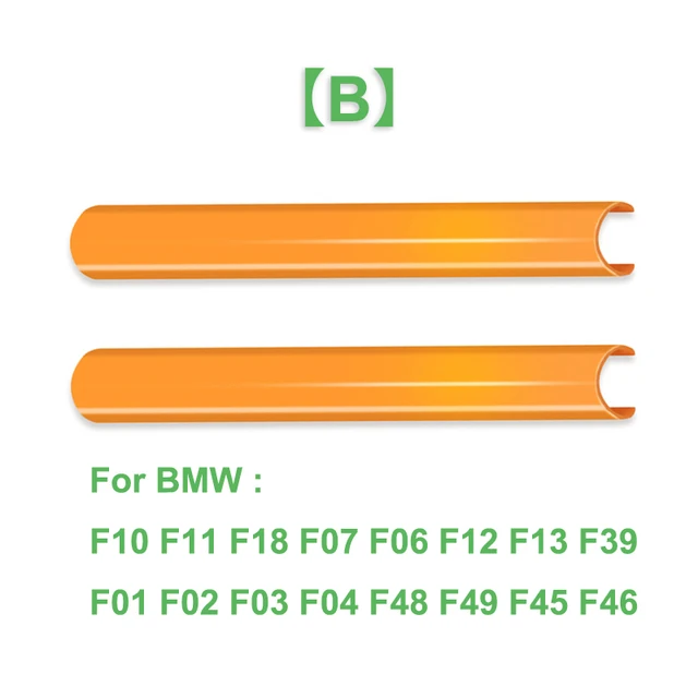 2Pcs Car Front Grille Trim Strips Cover Frame Stickers For BMW F10 E60 F30 F32 F20 F22 F06 F02 F25 F26 G20 1 2 3 4 5 6 7 Series B Orange