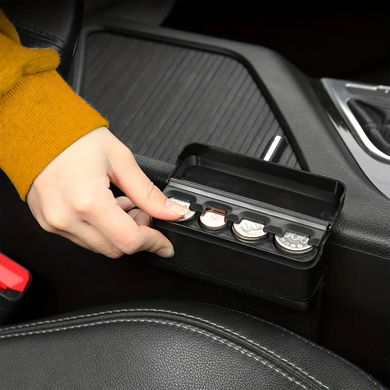 Coin Holder For Car Change Organizer Universal Storage Coin Money Dispenser Compatible With Most Car Trucks Accessories