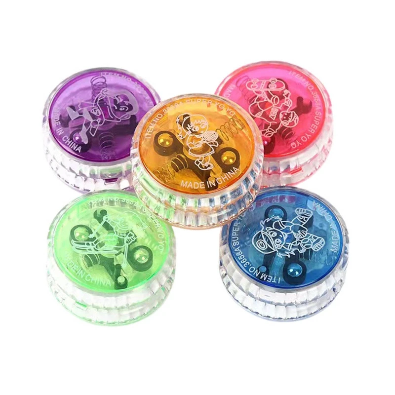 

4XBD Traditional Yo Yo Toy Trick Ball LED Flashing Ball High Responsive Children Gift