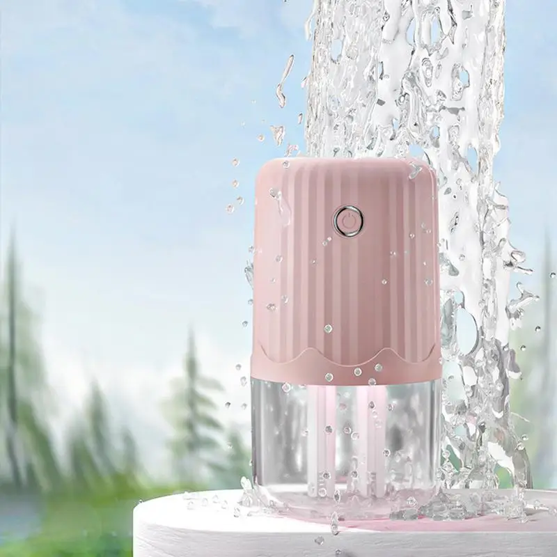 Tabletop Humidifier Portable Bedroom Air Diffuser Small Rechargeable Double Spray Large Capacity Air Humidifier Quiet Desk