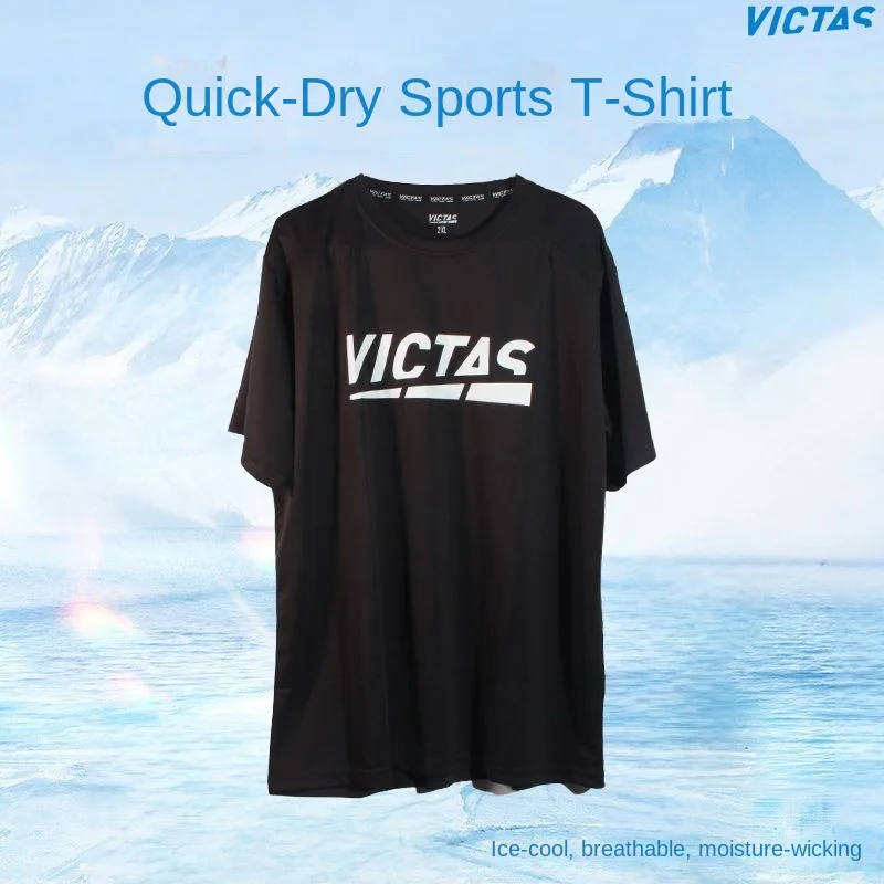 VICTAS Table Tennis Uniform Short Sleeved Training Clothes Sports T-shirt