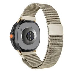 Elegant Stainless Steel Milanese Magnetic Watch Strap Bracelet - GalaxyWatch8 Classic (Retro Gold)
