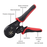 Outil de sertissage de virole HSC12 16-6, Mini pince à bornes tubulaires pour bornes de grande taille, pinces électriques 0.08-16mm2/30-5AWG 3