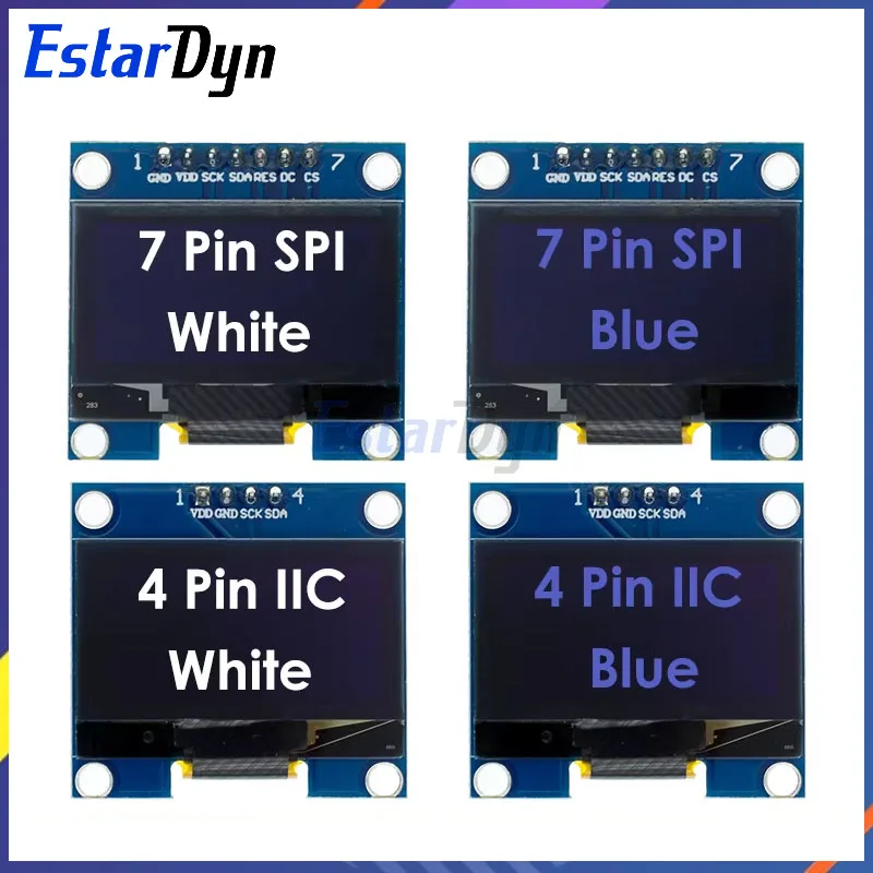 OLED Display Module 1.3 inch OLED White/Blue SPI/IIC I2C Communicate Color 128X64