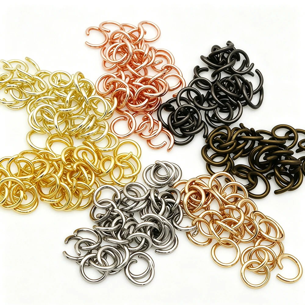 100 Stück/Lot 6-8-10mm Verbindungsringe Offene Einzelschlaufen Spaltringe DIY Halskette Armband Schmuckherstellung Zubehör Großhandel