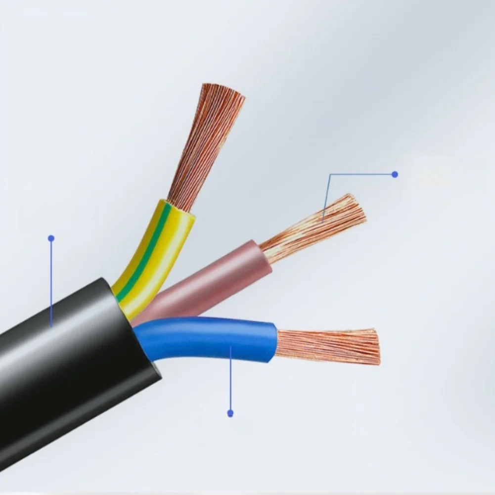 EU 연장 코드 3-in-1 플랫 타입 C 전원 분배기 멀티 아울렛 2.5A 250V 모니터 TV 가전용