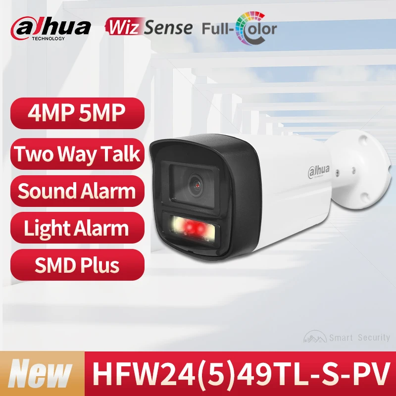Dahua MultiLang 4MP 5MP Full Color IP Camera Outdoor Smart Sound