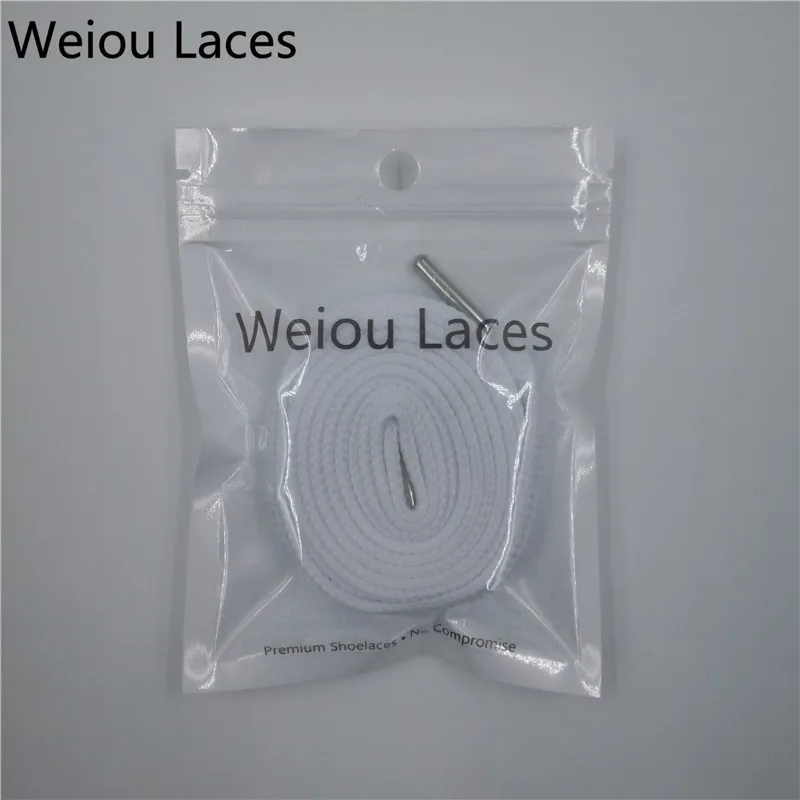 (30 pair/lot) Weiou Wide Hollow Custom Fat Shoelace Athletic White Designer Shoe Laces Wide Shoestrings 1.8cm/0.7