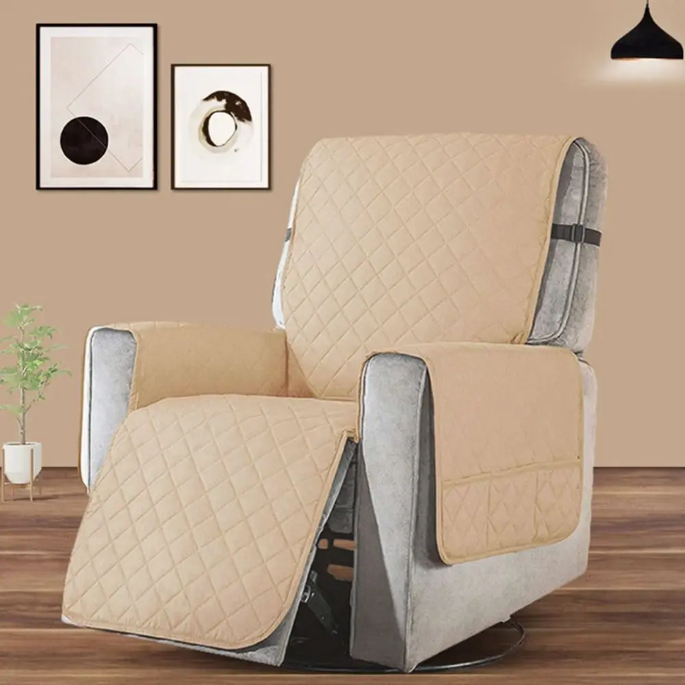 Waterproof 1 Seater Recliner Sofa Cover Washable Universal Sofa Mat with Pocket Wear-resistant Sofa Slipcover Living Room