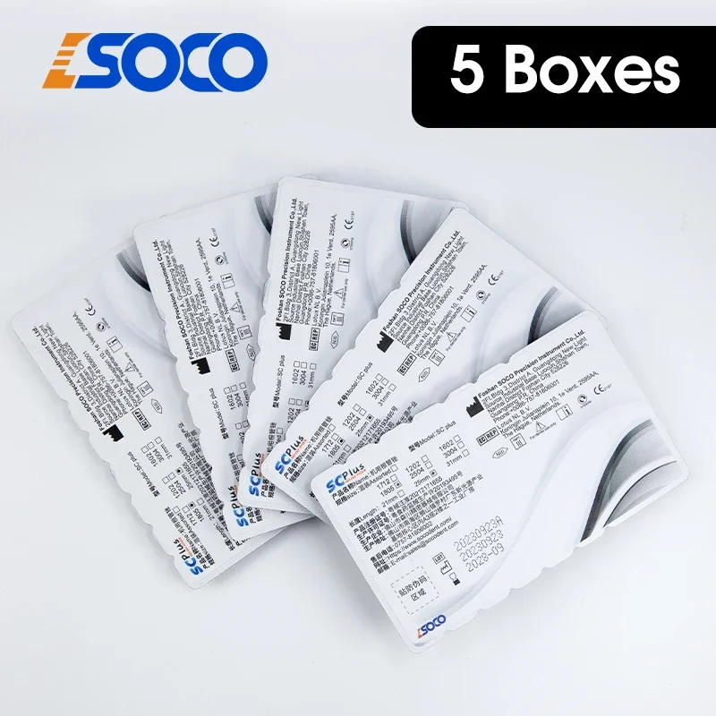 

SOCO PLUS 5 Boxes Activated Root Canal File Dentist Tool Endodontic Rotary Material Super Cutting Force, Anti-Fatigue Durability