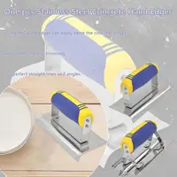 Stainless Steel Concrete Hand Edger Unique Construction And Construction Edge Radiused Curved Ends Tool No Rivets Design A3R4 1