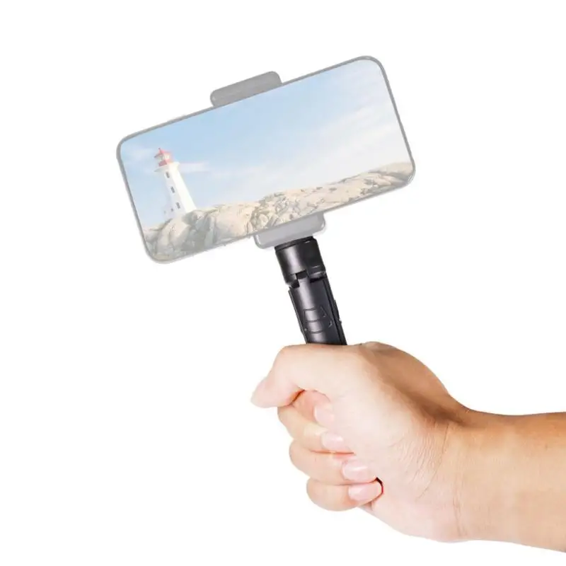 Mini trépied cardan pliable pour téléphone, vue rapprochée des articulations