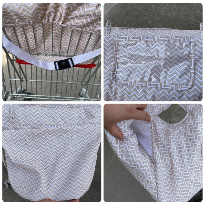 Supermarket Shopping Cart Sleeve Unique Pattern Baby Dinning Chair Protective Case Dirtproof High Chair Dustproof Cover 4