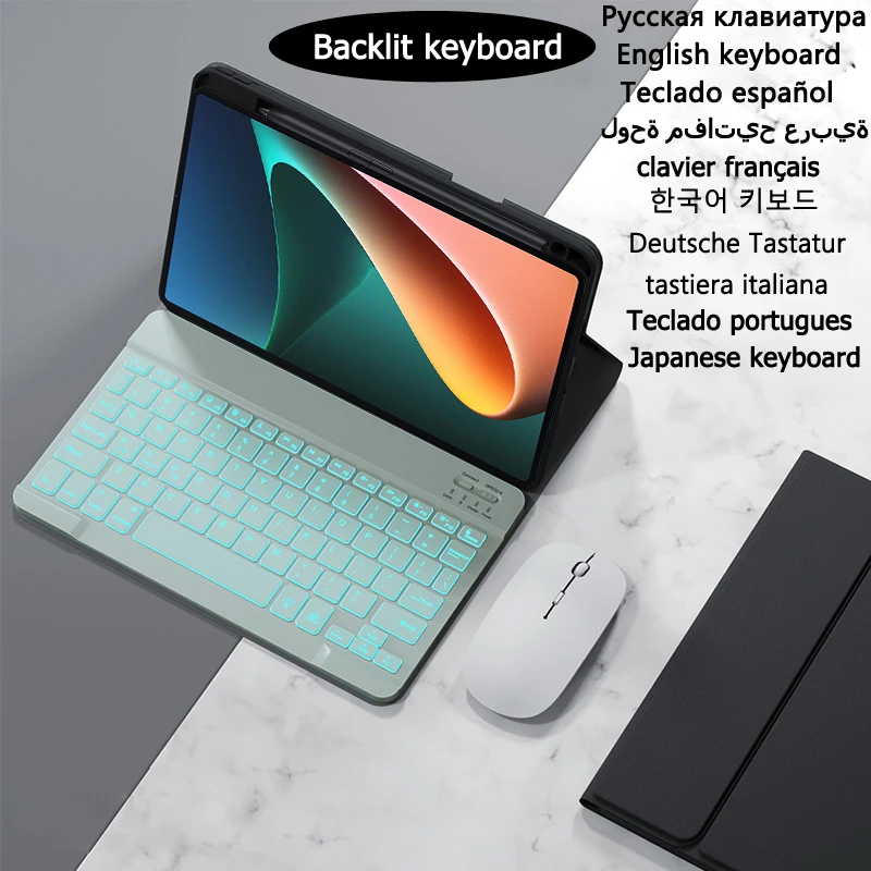 

Fabric Cover for iPad Pro 11 2021 Funda Teclado Capa for iPad Pro 11 Case 2021 2020 Coque Korean Spanish Backlight Keyboard Case