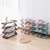 Simple 4-layer assembled shoe rack Z-shaped fabric dustproof assembly storage rack for household storage 1