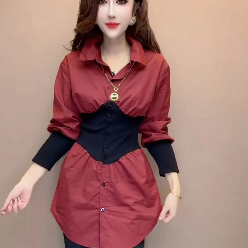 Korean version of lazy style versatile pop split skirt  5783