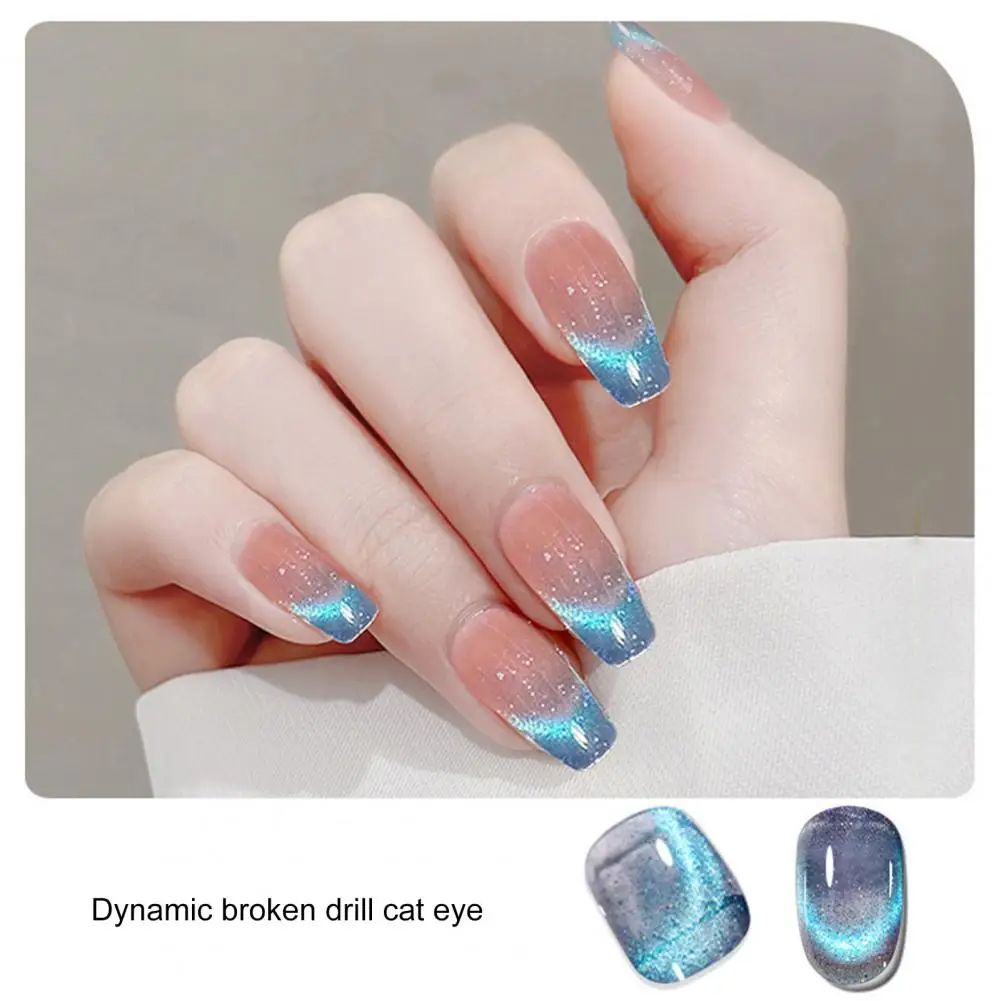 

Fashion Nail Varnish No Stimulation Nail UV Gel Long Lasting DIY Broken Faux Diamond Cat Eye Nail Art Gel