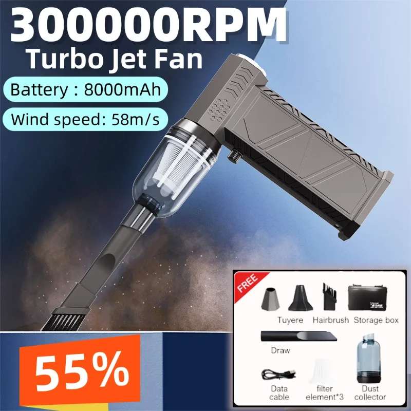 Powerful 300000RPM Brushless Turbo Air Blower