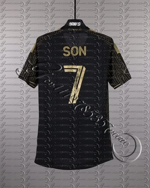 26/27 Neues heißes Y2k LAFC Heim-Fußballtrikot für Herren Son Heung Min # 7 Schwarzgoldenes Fußballtrikot, Kurzarm, Atmungsaktiv, Familienoutfit