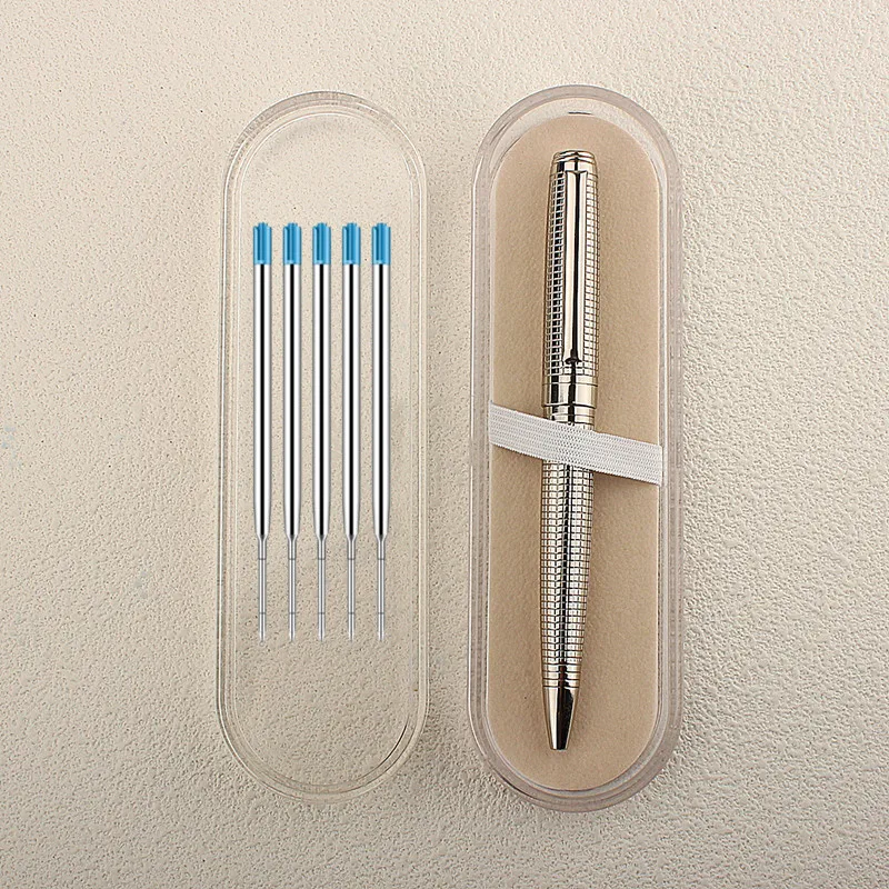 Metal Ballpoint Pen Retractable Signature Pen Metal Housing Blue Ink Medium Point 0.7MM Office Business Writing Gift Ink Pen ballpoint pen multifunction ballpoint pen multifunctional pen ball point pen