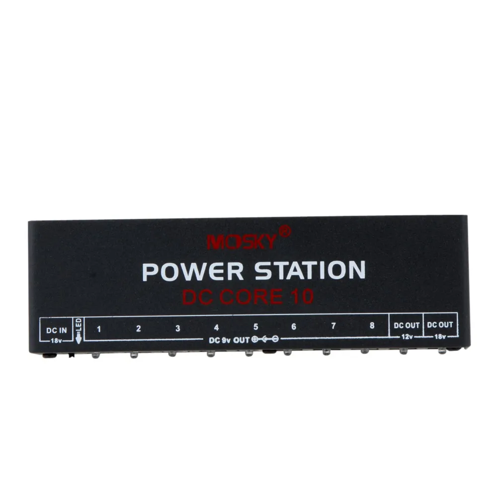 MOSKYAUDIO DC CORE 10 Guitar Effects Pedals Power Supply Powers For 9V, 12V or 18V PEDAL for Electric Guitar Pedal Tuning