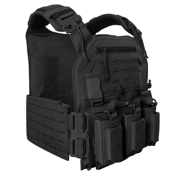 Advanced 1000D Nylon Quick Release Modular Laser Cutting Molle System Tactical Vest with Double Triple Magazine Pouch 6