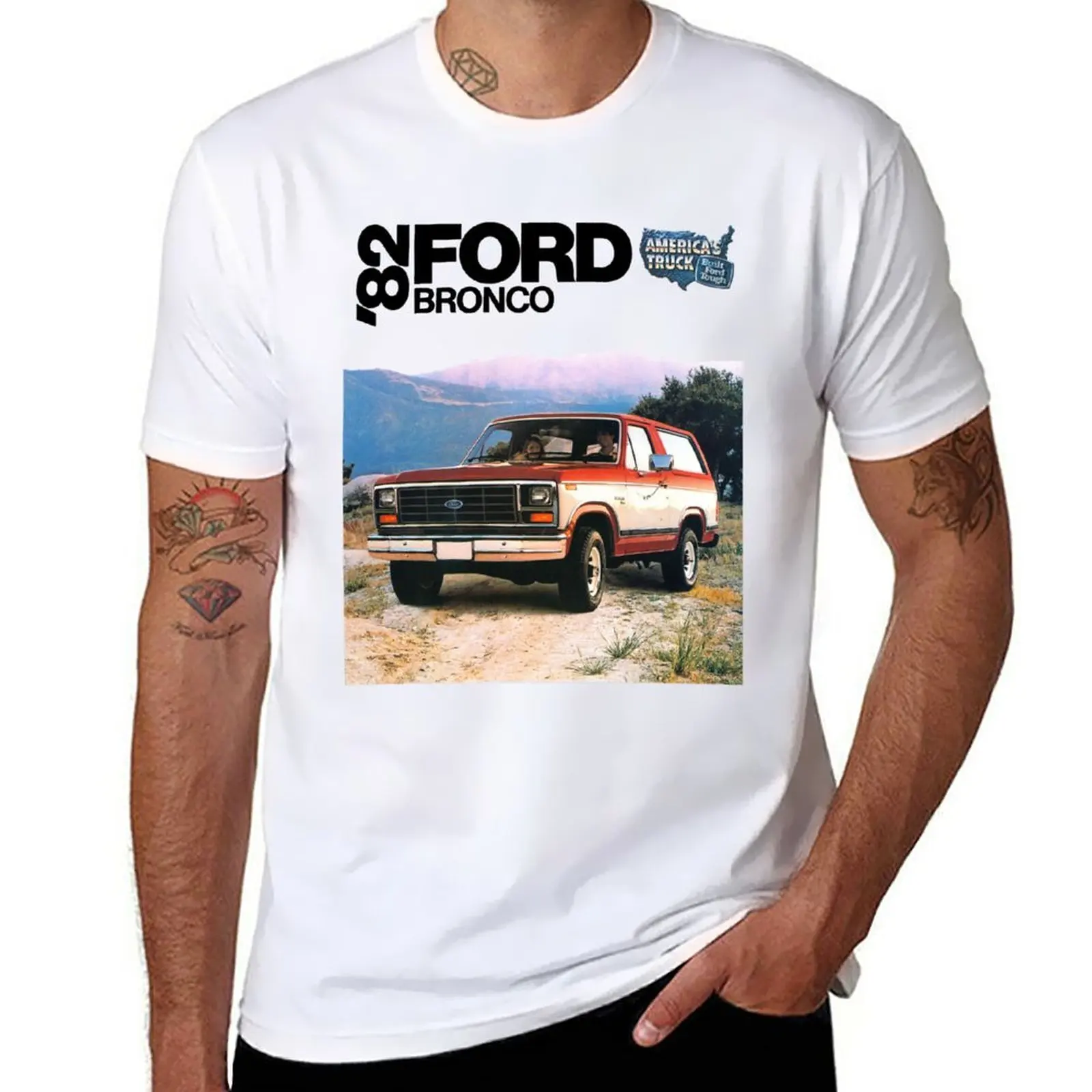 

New 82 FORD BRONCO T-Shirt tops black t shirt sublime t shirt mens clothing