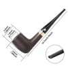 Old Fox Black Sandalwood Tobacco Pipe Set Accessories 9MM Filter Solid Wood Dry Ebony Smoking Pipe Gold Ring With 10 Tools Kits 6