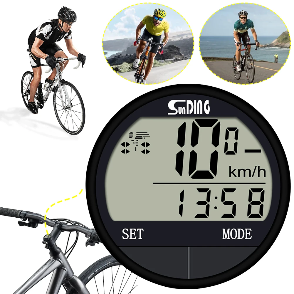 1/2PCS Bike Computer Bicycle Speedometer LCD Digital Display Bike Odometer Multi-Functional Bike Computer For Outdoor Cycling ﻿