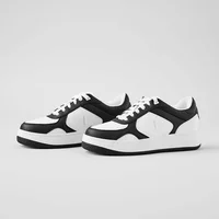 AL YOGA 2025 Fashionable Black White Color Matching Leisure High Quality Board Shoes Men Women Couples Outdoor Running Sneakers 1