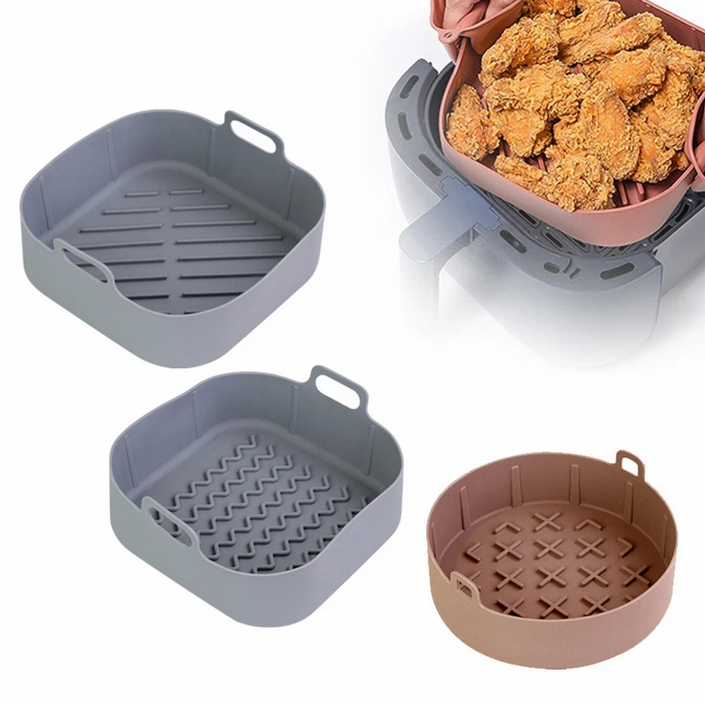 Silicone Air Fryer Pot Nonstick Pans Airfryer Accessories Reusable