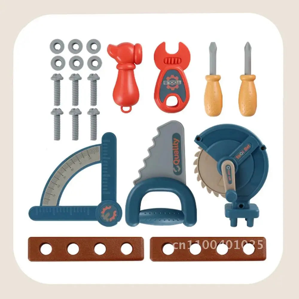 3IN1 Kids's Toolbox Engineer Simulation Repair Tools Pretend Toy Drill Screwdriver Tool Kit Play Toy Box Set for Kids New Gifts