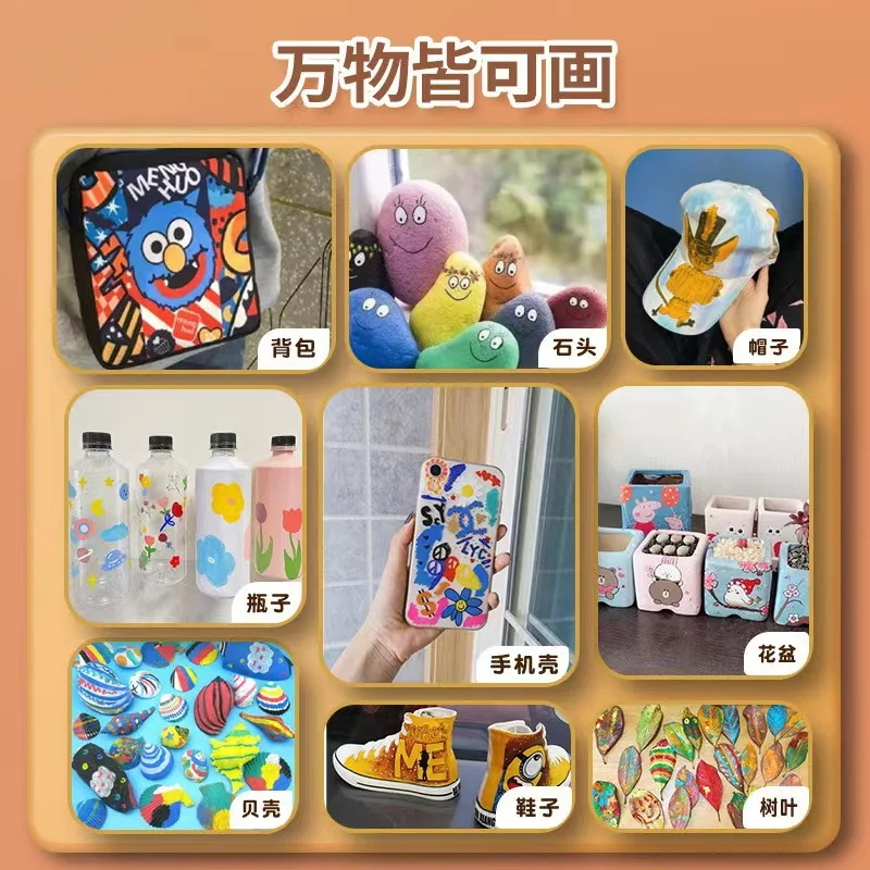 아크릴 마커 하이라이터 색칠 펜 세트, 어린이 DIY 그림 및 색칠 펜, 36 색