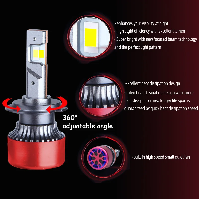 Led lights Led bulbs Led headlights Led car lights Led car headlights Car headlamps DAWNKNIGHT K3C 4300K H7 H4 H8 H11 3000K Led Car Lamps HB3 9005 HB4 9006 9012 Led Headlight Bulb Fog Light Kit For Car 2PCS