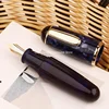 Majohn Q1 Mini Wood/Acrylic Transparent Pocket-Size Eyedropper Fountain Pen Iridium Long Knife Nib Portable Ink Writing Gift Pen 3