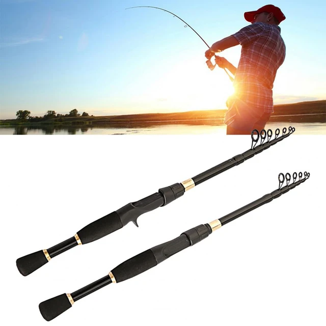 1.6/1.8/2.1/2.4m Fishing Rod Ultra Short Portable Spiral Wheel Seat Carbon  Fiber Telescopic Mini Fishing Rod Fishing Gear - AliExpress