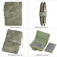 Baellerry New Fashion Women Short Wallets Zipper Coin Bags Top Quality Female Purse Coin Pocket Women's Detachable Card Clip - Image 3