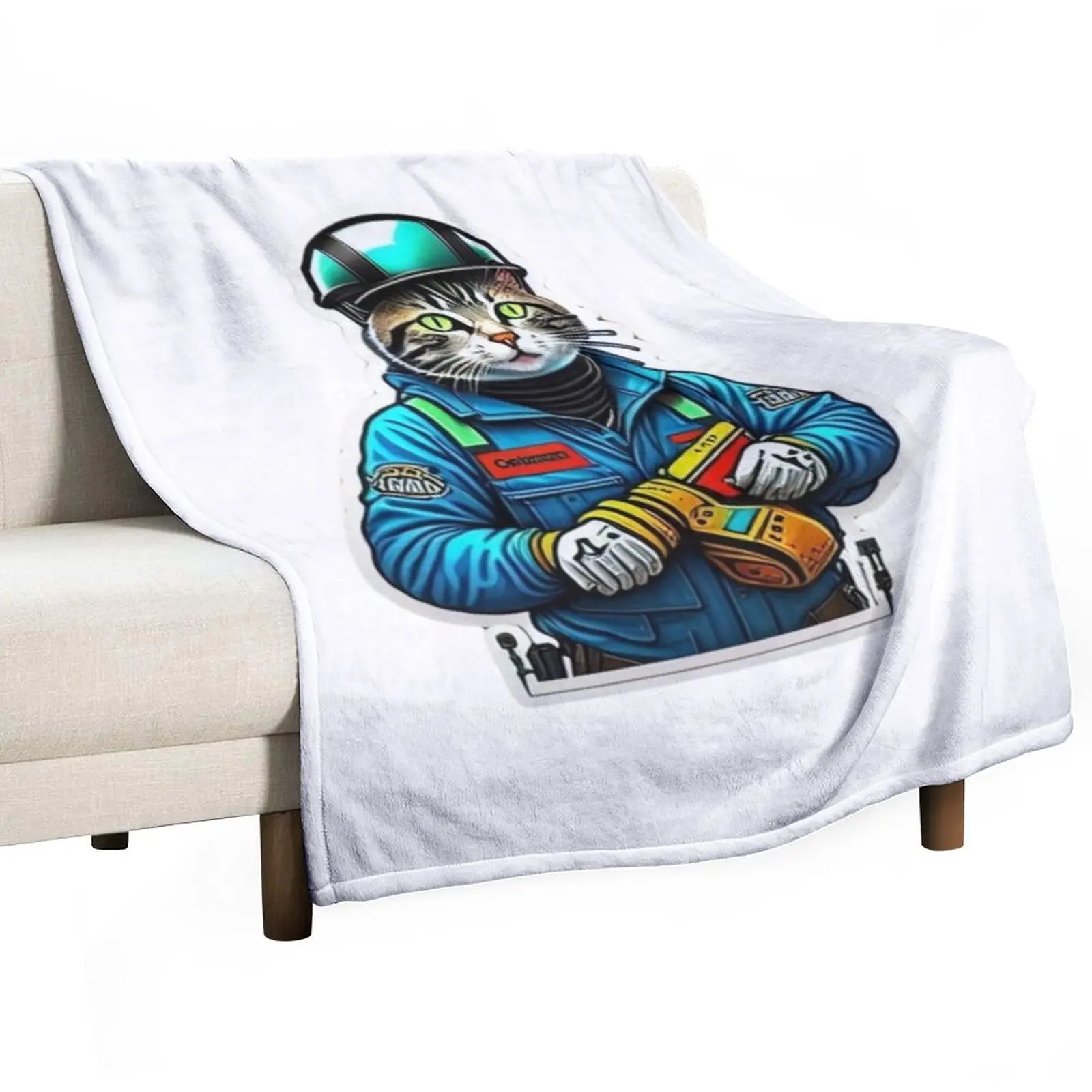 

New Catswithhardhats Throw Blanket Cute Blanket Multi-Purpose