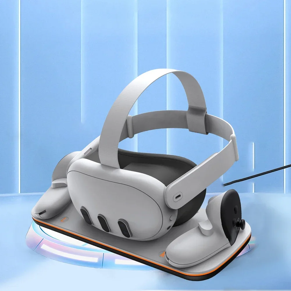 VRヘッドセットコントローラーMetaQuest 3用充電ドック、2つの