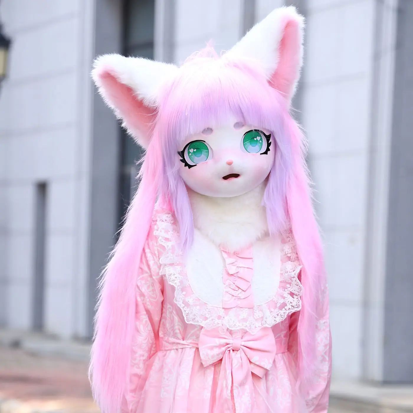 Cosplay Costumes Kigurumi Pajamas Fursuit Kigurumi Animal Headset Furry Cosplay Actor's Headgear Comiket Furry Kig Cat Rabbit Doll Beast Mask Cosplay Costume