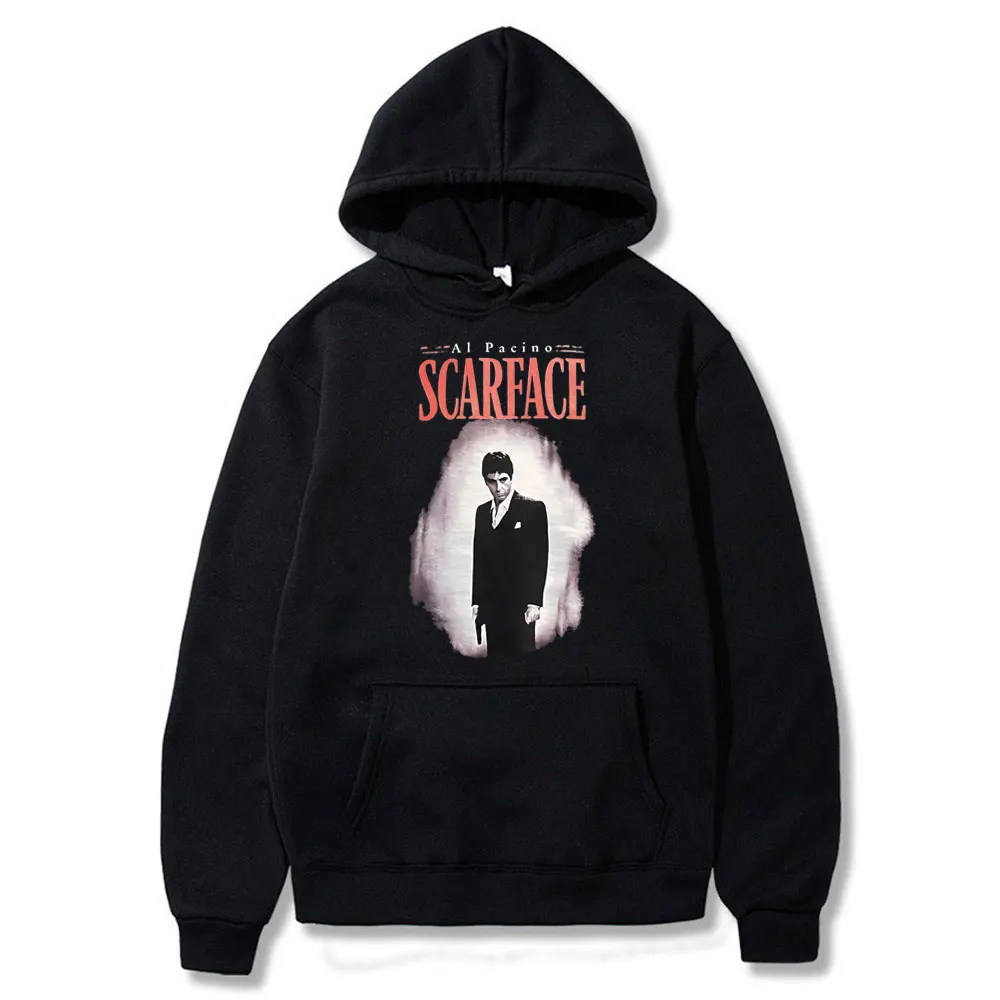 

Classic Vintage Movie Scarface Tony Montana Graphic Hoodie Al Pacino Men Women Fashion Oversized Sweatshirt Male Casual Hoodies