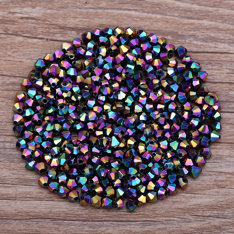 4mm Bicone Loose Crystal Beads For Jewelry Making Accessories 300pcs 061-080