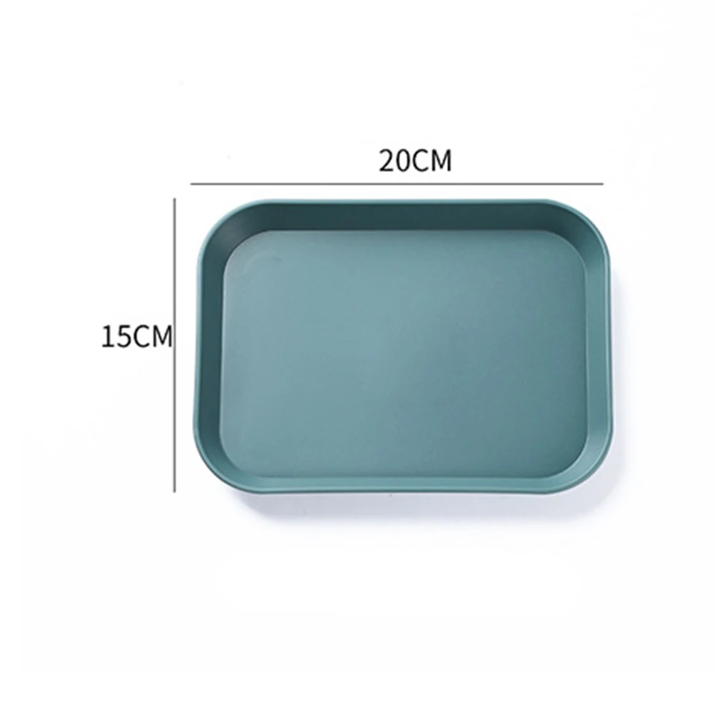

Pp Food Tray Square Anti-slip Silicone Tray Holder Bathroom Soap Holder Coffee Tea Cutlery Holder Kitchen Fruit Dessert Tray