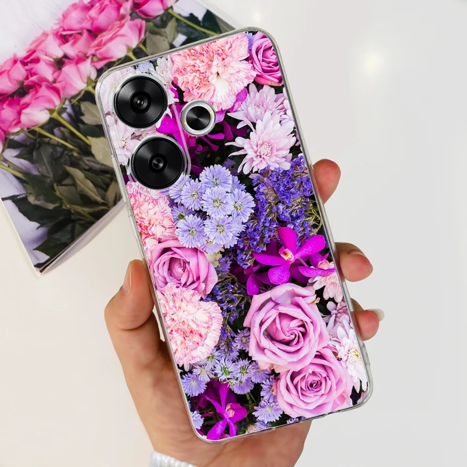 Stylish Painted Soft Silicone Phone Case - 6.79'' Protective Back Cover