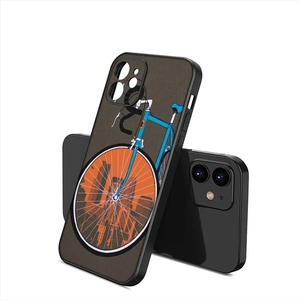 thumbnail image 1 of Funda de teléfono de Arte de ciclismo de montaña para Apple iPhone 15 14 Plus 13 12 Mini Pro Max + 13Pro 14 + 15 + Coque Flexible, 1 of 5